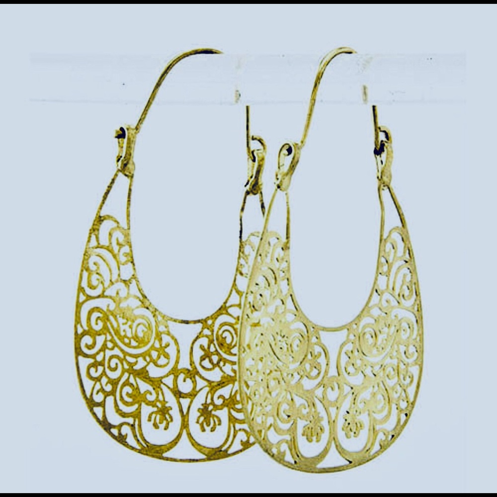 Kyky & Zo Filigree Purse Style Earrings, NWT